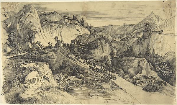 Mountainous Scene, by Rodolphe Bresdin