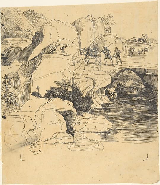 The Mountain Stream, by Rodolphe Bresdin