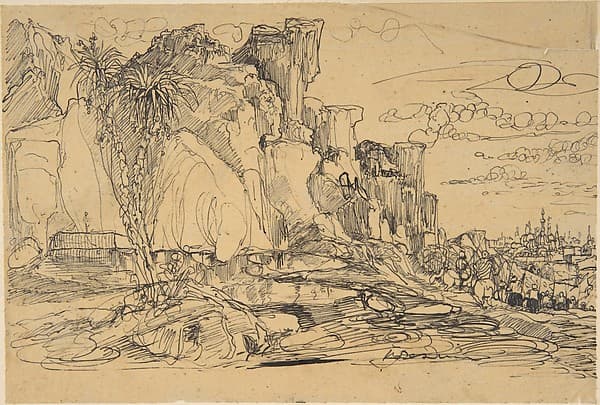 Caucasian Landscape, by Rodolphe Bresdin