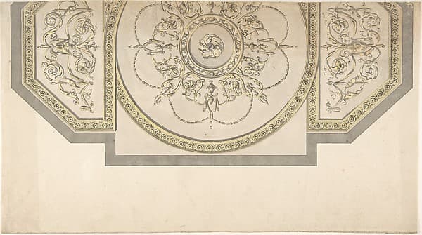 Design for the Gallery ceiling, Richmond House, Whitehall, London, by Sir William Chambers