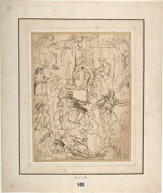 Figure Studies for a Judgment Scene, by Michel Corneille the Younger