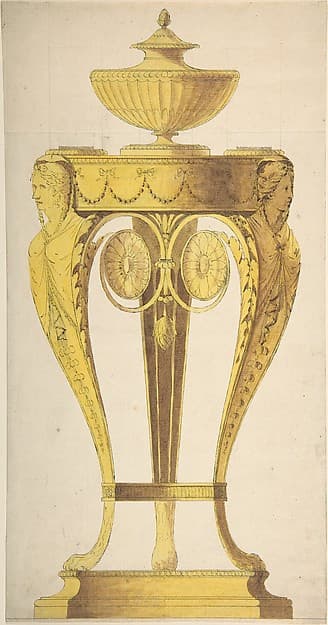 Design for a torchere or perfume burner, by Henry Holland