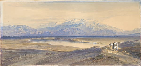 Mount Olympus from Larissa, Thessaly, Greece, by Edward Lear