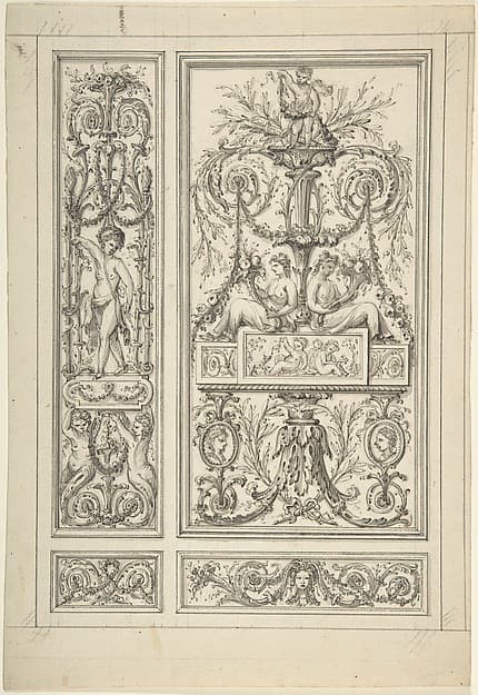 Design for a Wall Panel, by Jean Démosthène Dugourc