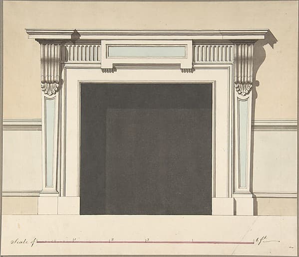 Design for a Chimneypiece, by John Yenn