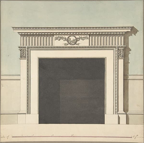 Design for a Chimneypiece, by John Yenn