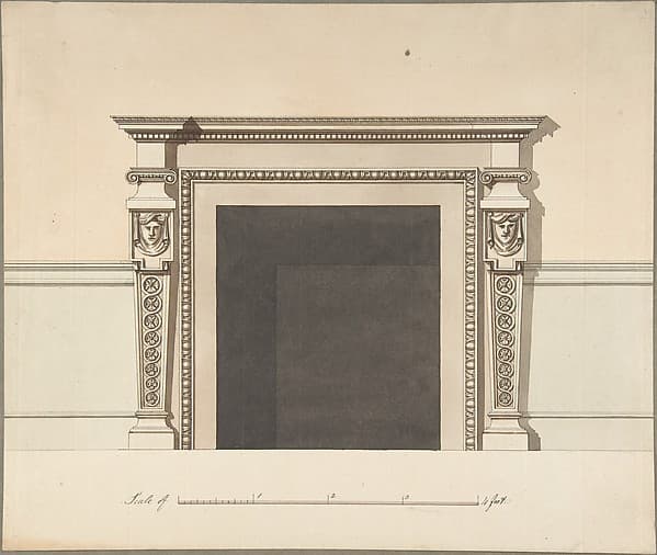 Design for a Chimneypiece, by John Yenn