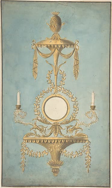 Design for a Sconce with a Mirror, by John Yenn