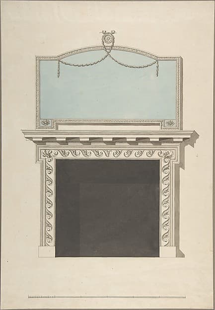 Design for a Chimneypiece, by John Yenn