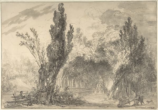 View of a Park, by Jean Honoré Fragonard