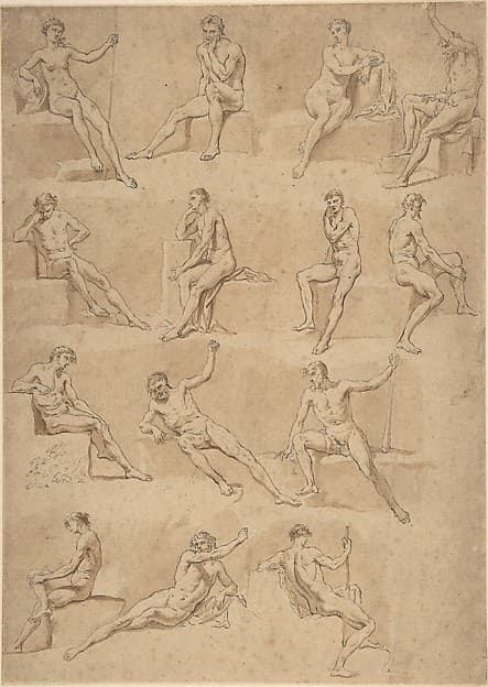 Figure Studies, by Hubert François Gravelot