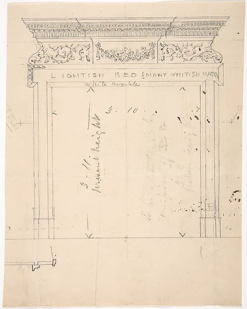 Design for a Fireplace, by Anonymous, British, 19th century