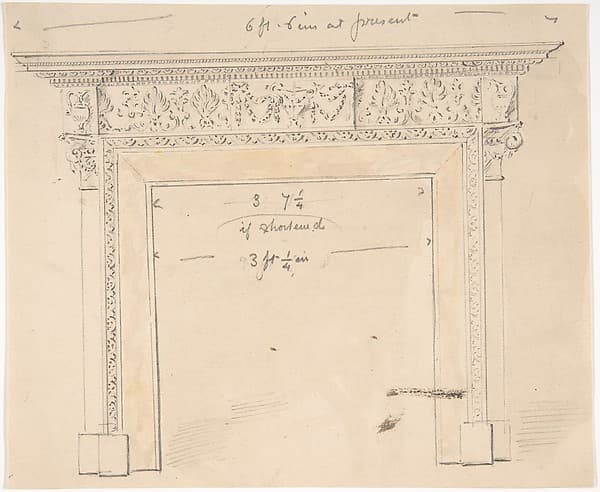 Design for a Fireplace, by Anonymous, British, 19th century