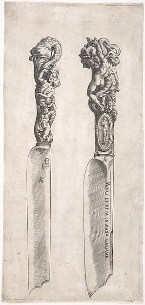 Design for Two Knife Handles, by Cherubino Alberti (Zaccaria Mattia)