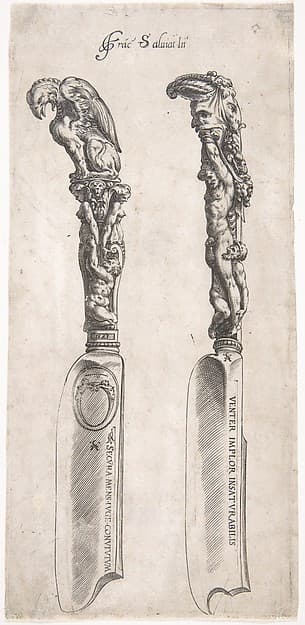 Design for Two Knife Handles, by Cherubino Alberti (Zaccaria Mattia)