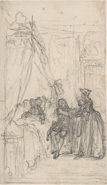 Study for a frontispiece for "Histoire de Miss Jenny", by Hubert François Gravelot