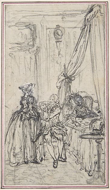 Study for a frontispiece for "Histoire de Miss Jenny", by Hubert François Gravelot