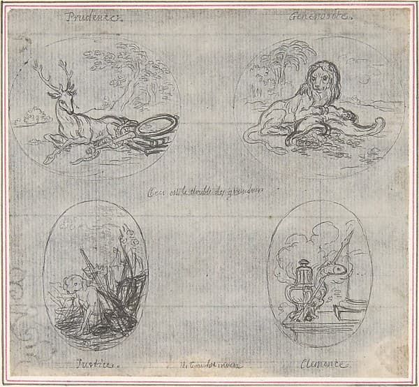 Four Small Allegories, by Hubert François Gravelot