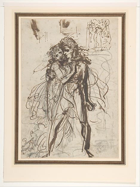 A Man and a Woman Embracing, by baron Antoine Jean Gros