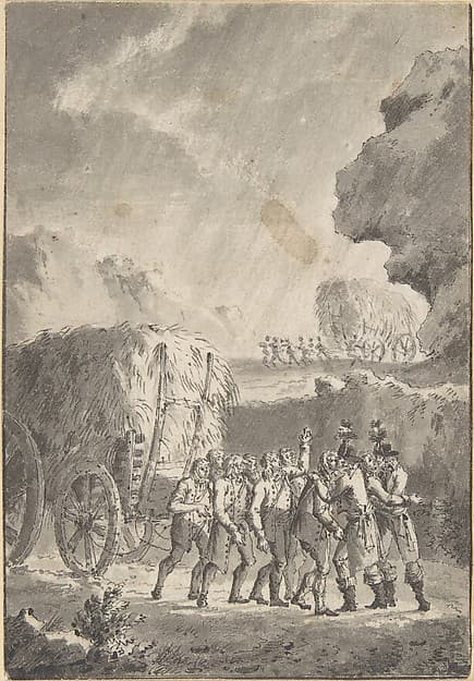 Drawing for a plate from "Gravures historiques des principaux événements Depuis l'Ouverture des Etats Generaux...", by Jean François Janinet
