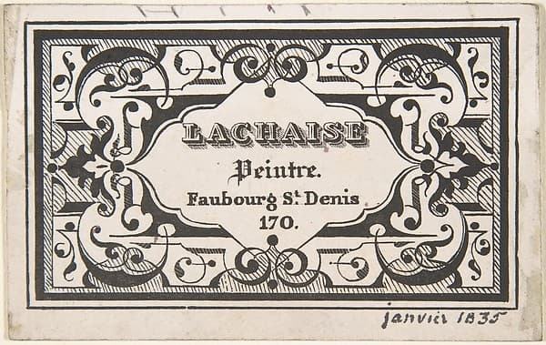 Trade Card, by Jules-Edmond-Charles Lachaise