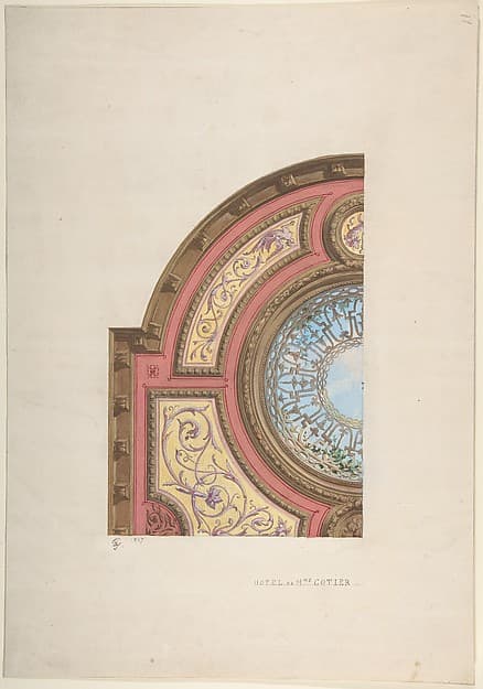 Design for Ceiling, Hôtel Cottier, by Jules-Edmond-Charles Lachaise