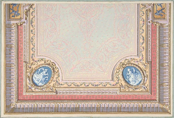 Design for Bedroom Ceiling, Hôtel Hope, by Jules-Edmond-Charles Lachaise