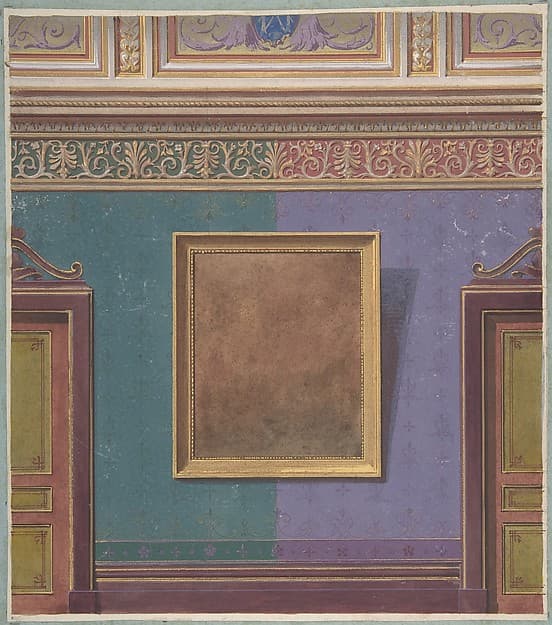 Design for Elevation of the Duchess of Newcastle's Bedroom, Hôtel Hope, by Jules-Edmond-Charles Lachaise