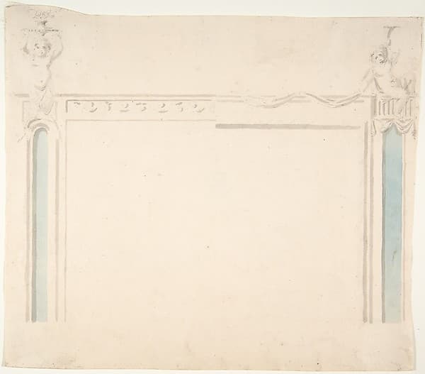 Design for a Chimney Piece, by Anonymous, British, 18th century