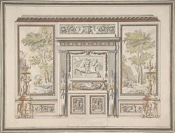 Design for a Wall Elevation, by Etienne de Lavallée-Poussin
