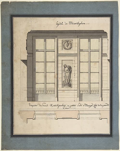 Section and Plan of the Small Dining Room of the Hôtel de Montholon, by Jean Jacques Lequeu