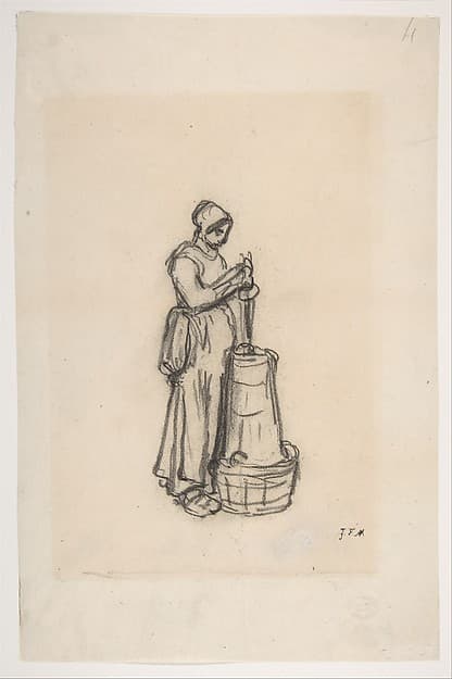 Woman with a Churn, by Jean-François Millet