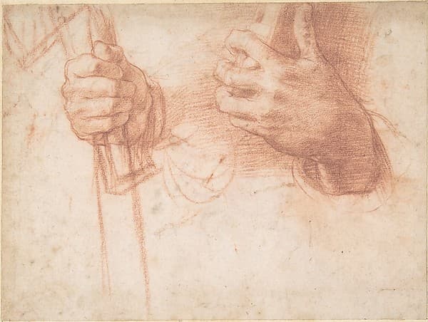 Studies of Hands, by Andrea del Sarto (Andrea d'Agnolo)