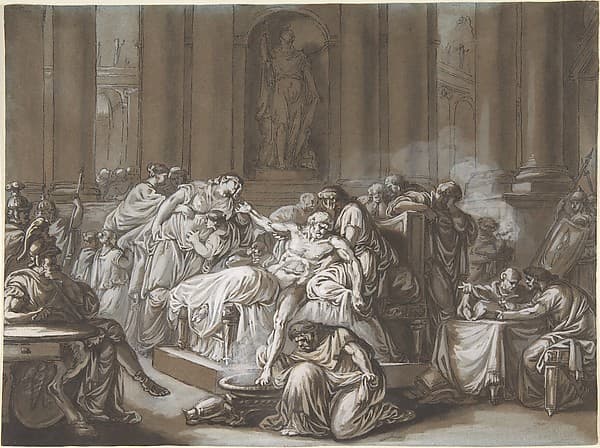 The Death of Seneca, by Jean Guillaume Moitte