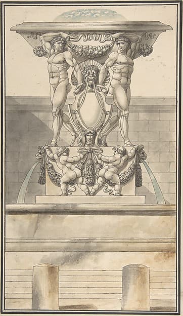 Design for a Fountain, by Charles Pierre Joseph Normand