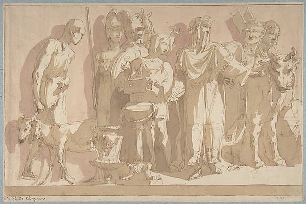 Scene of Antique Sacrifice, by Giuseppe Bernardino Bison