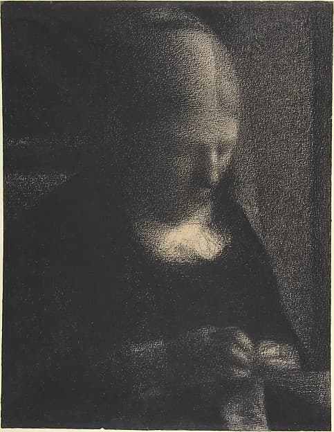 Embroidery; The Artist's Mother, by Georges Seurat