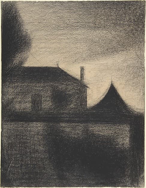 House at Dusk (La Cité), by Georges Seurat