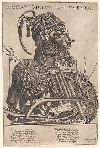Instruments of Human Sustenance (Humani Victus Instrumenta): Agriculture, by Giuseppe Arcimboldo