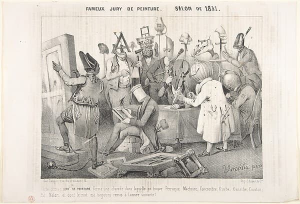Fameux Jury de Peinture; Salon de 1841, by Clément Pruche