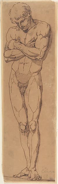 Nude Study, by Anonymous, Italian, early 19th century