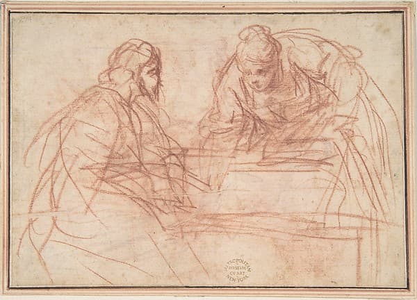 Christ and the Woman of Samaria, by Anonymous, Italian, Venetian, 15th to 16th century