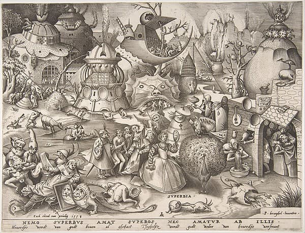 Pride (Superbia), from "The Seven Deadly Sins", by Pieter van der Heyden