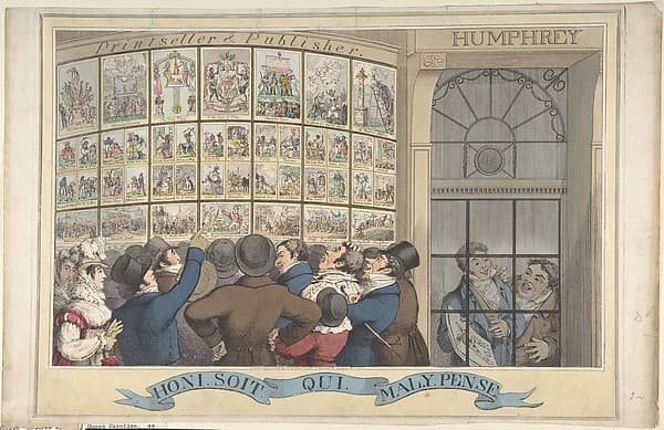 Honi. Soi. Qui. Mal. Y. Pense: The Caricature Shop of G. Humphrey, 27 St. James's Street, London, by Theodore Lane