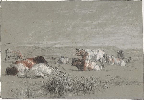 Cows in a Landscape, by Constant Troyon