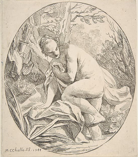 Diana at the Bath, by Charles Michel Ange Challe