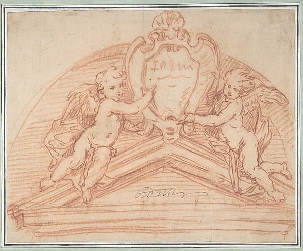 Design for a Pediment, by Anonymous, French, 18th century