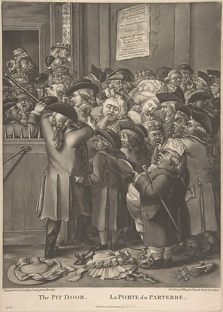 The Pit Door / La Porte du Parterre, by Robert Dighton the Elder