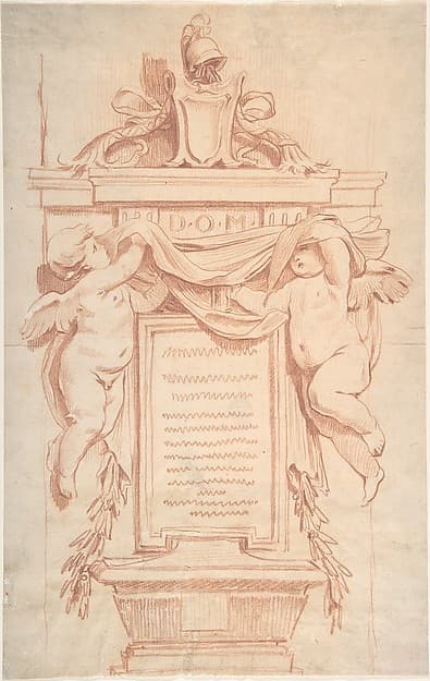 Design after François Duquesnoy, tomb of Ferdinand van den Eynden, by Anonymous, French, 18th century