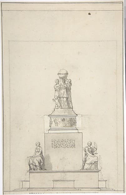 Design for Monument, by Anonymous, French, 18th century